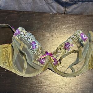 Freya Olive and Purple Lace Bra